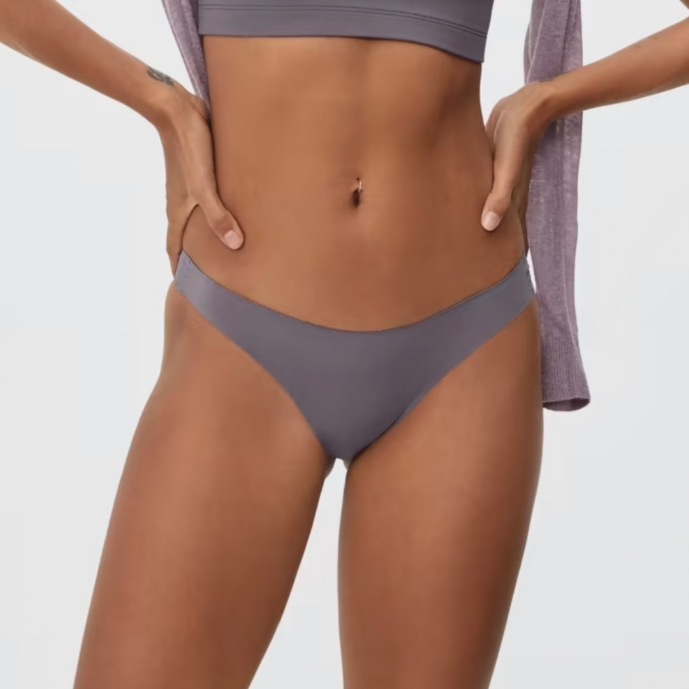 Everlane The Invisible Thong NWT in Plum Grey Size XXS